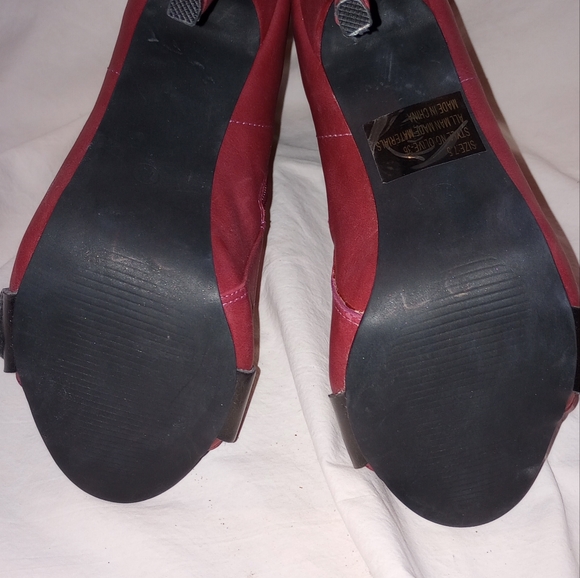 Peep Toe Double Belt Buckle Ankle Boots Gladiator Woman Side Zipper size 7.5 - Picture 5 of 10